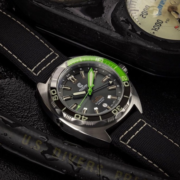 Ocean Crawler Diver GMT Watch Sapphire Crystal 44m - Picture 4 of 9